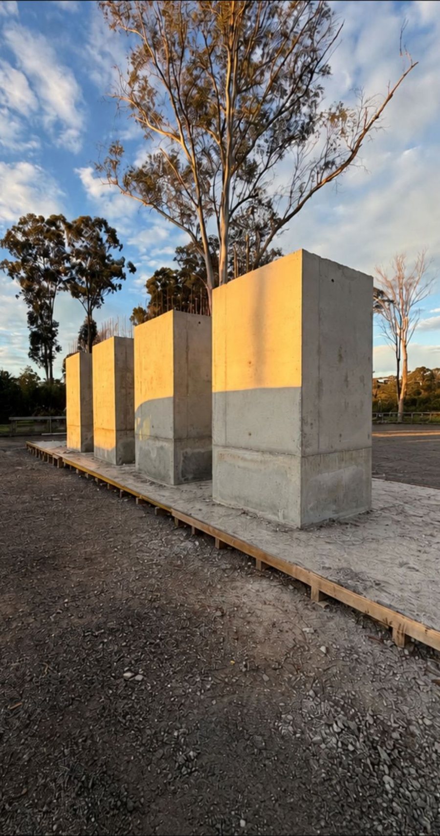 Prefabricated concrete pits for Ward Civil